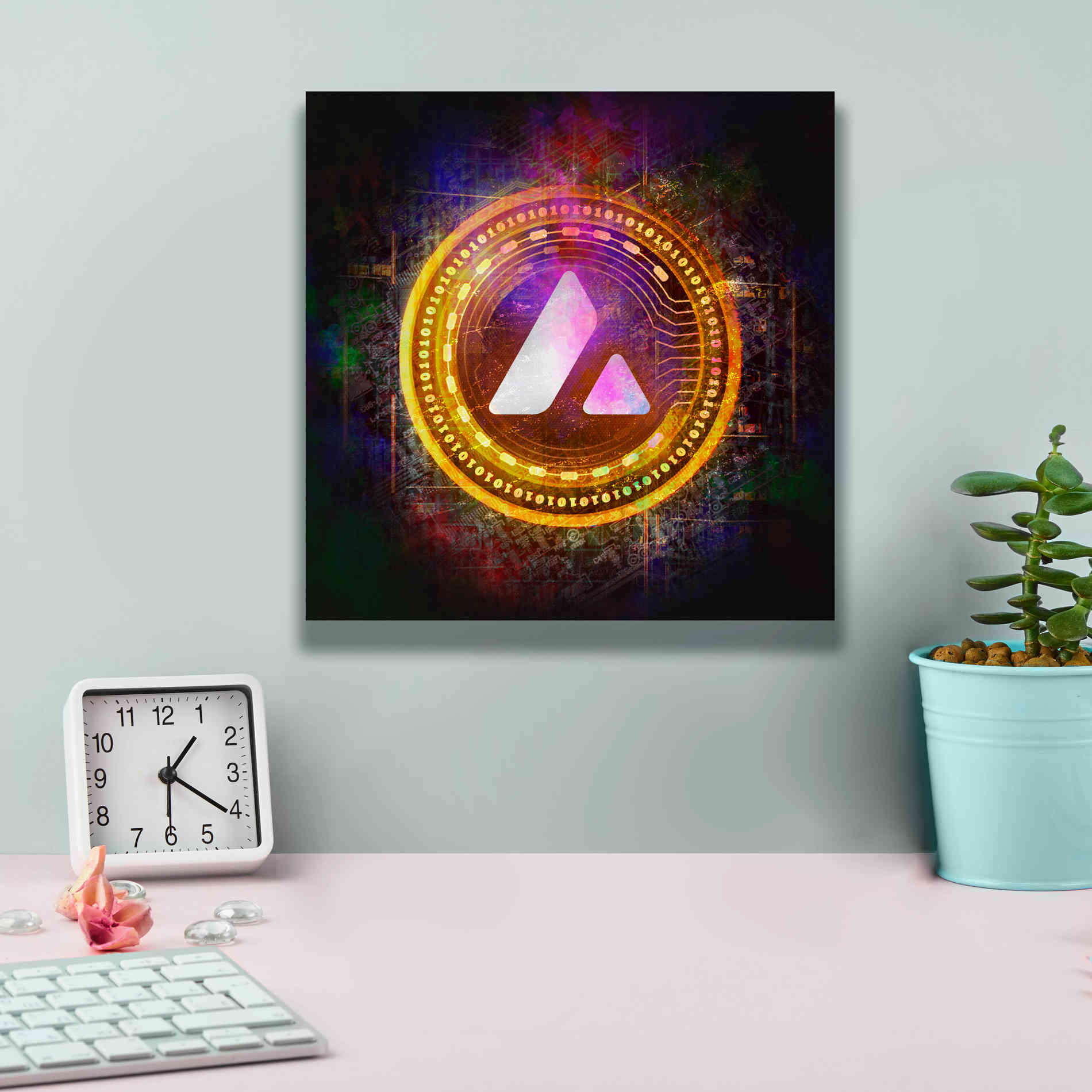 'Avalanche Crypto Halo' by Epic Portfolio Giclee Canvas Wall Art,12 x 12