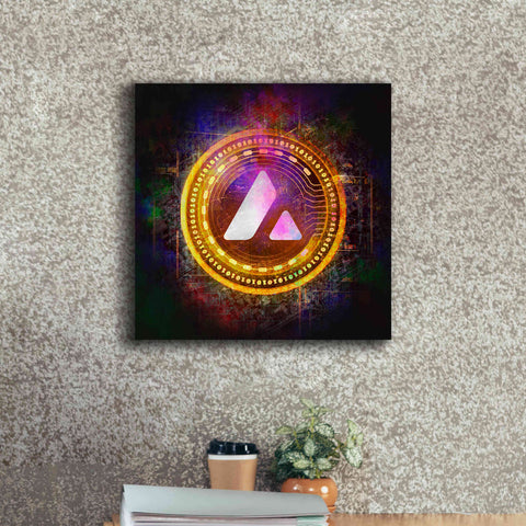 Image of 'Avalanche Crypto Halo' by Epic Portfolio Giclee Canvas Wall Art,18 x 18
