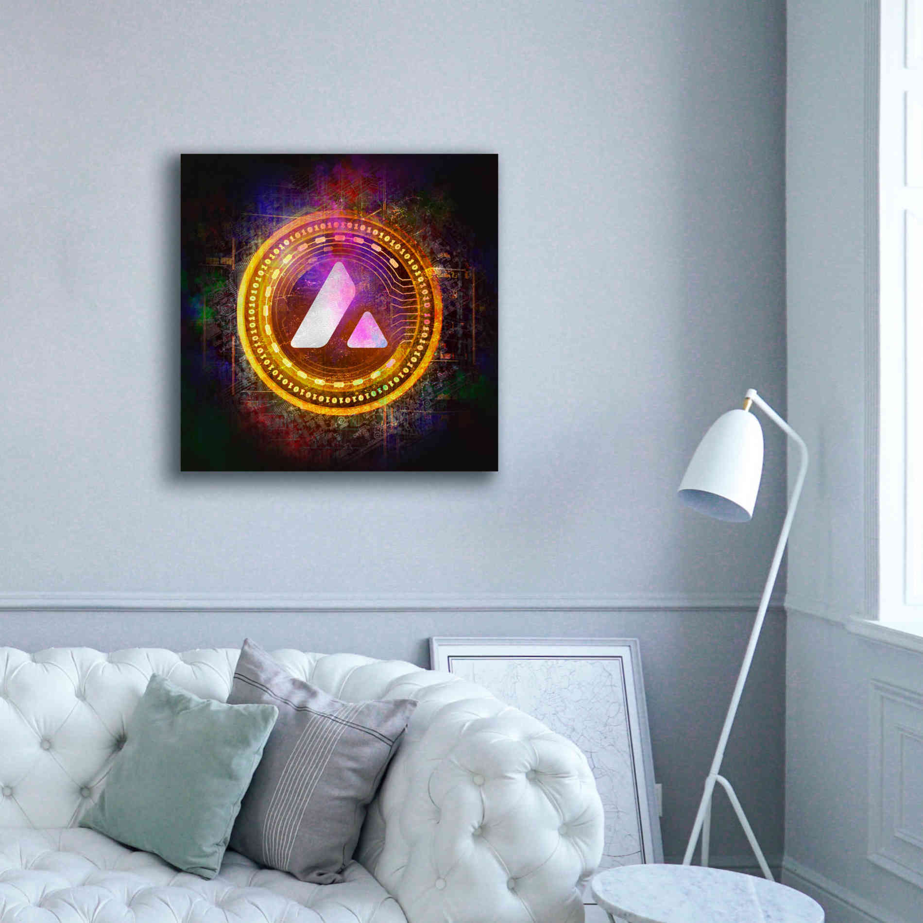 'Avalanche Crypto Halo' by Epic Portfolio Giclee Canvas Wall Art,37 x 37