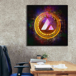 'Avalanche Crypto Halo' by Epic Portfolio Giclee Canvas Wall Art,37 x 37
