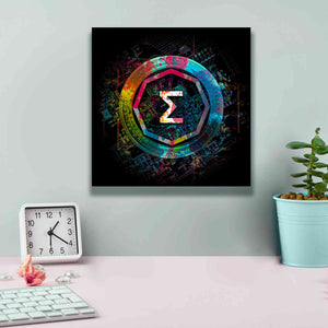 'Ergo Crypto Power' by Epic Portfolio Giclee Canvas Wall Art,12 x 12