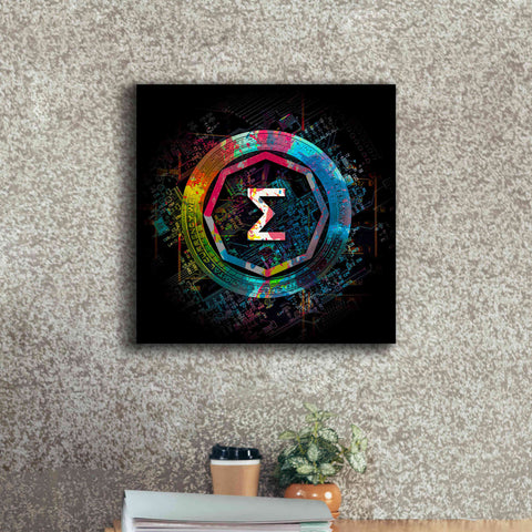 Image of 'Ergo Crypto Power' by Epic Portfolio Giclee Canvas Wall Art,18 x 18