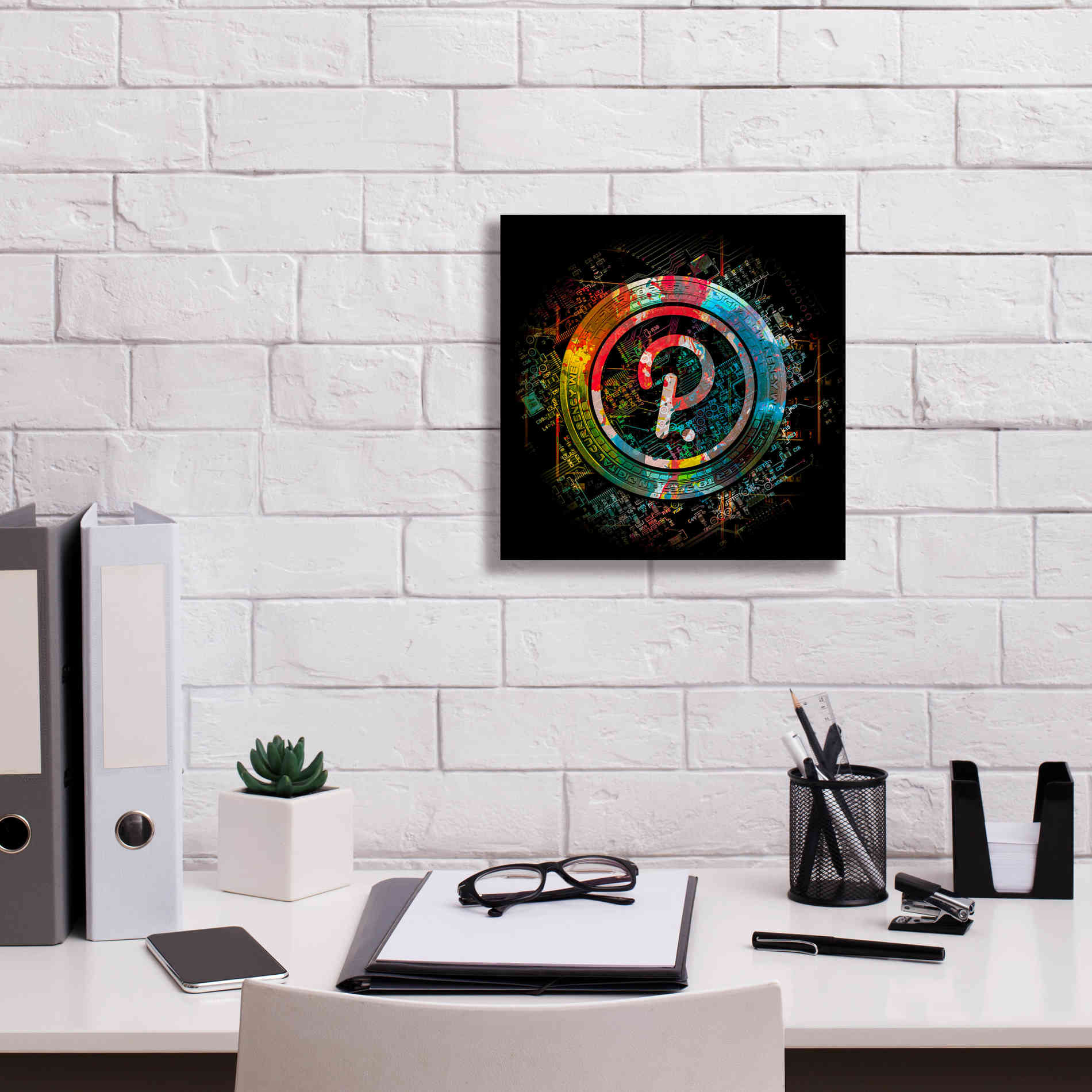 'Polkadot Crypto Power' by Epic Portfolio Giclee Canvas Wall Art,12 x 12