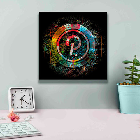 Image of 'Polkadot Crypto Power' by Epic Portfolio Giclee Canvas Wall Art,12 x 12