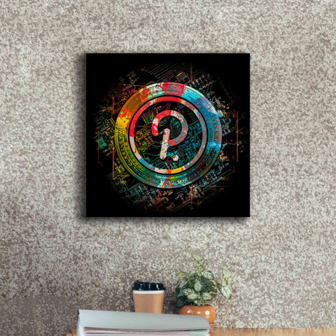 Image of 'Polkadot Crypto Power' by Epic Portfolio Giclee Canvas Wall Art,18 x 18