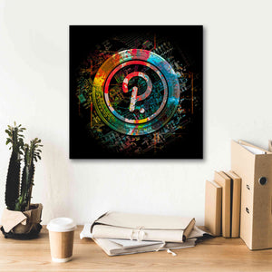 'Polkadot Crypto Power' by Epic Portfolio Giclee Canvas Wall Art,18 x 18
