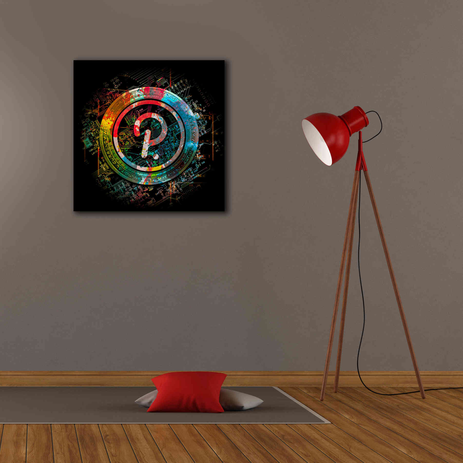 'Polkadot Crypto Power' by Epic Portfolio Giclee Canvas Wall Art,26 x 26