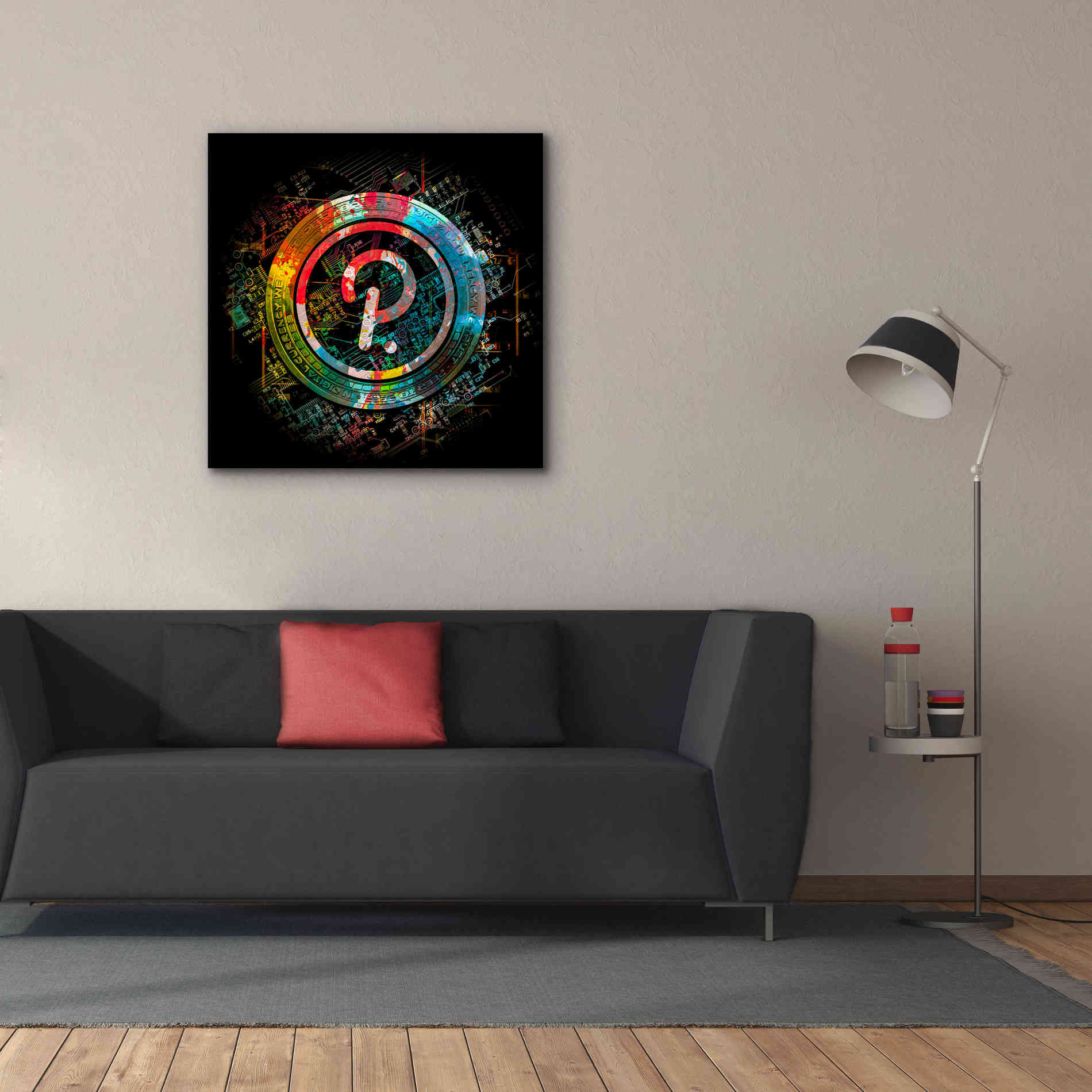 'Polkadot Crypto Power' by Epic Portfolio Giclee Canvas Wall Art,37 x 37