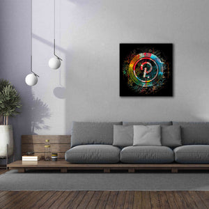 'Polkadot Crypto Power' by Epic Portfolio Giclee Canvas Wall Art,37 x 37