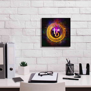 'Tezos Crypto Halo' by Epic Portfolio Giclee Canvas Wall Art,12 x 12