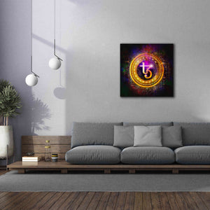 'Tezos Crypto Halo' by Epic Portfolio Giclee Canvas Wall Art,37 x 37