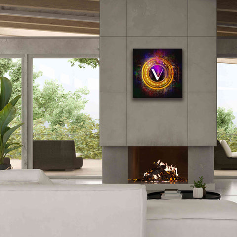 Image of 'Vechain Crypto Halo' by Epic Portfolio Giclee Canvas Wall Art,26 x 26