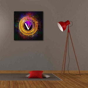 'Vechain Crypto Halo' by Epic Portfolio Giclee Canvas Wall Art,26 x 26