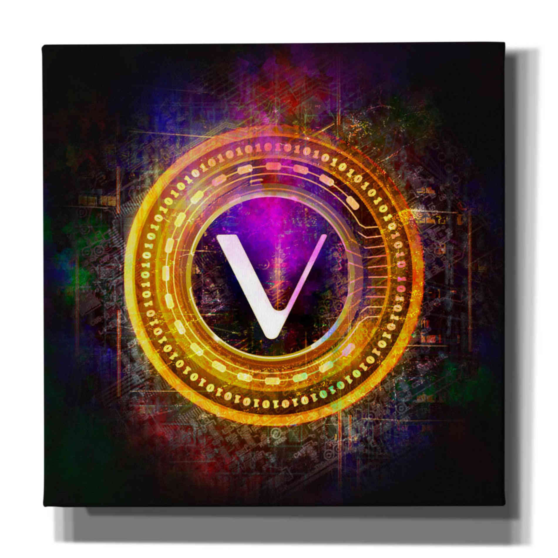 'Vechain Crypto Halo' by Epic Portfolio Giclee Canvas Wall Art