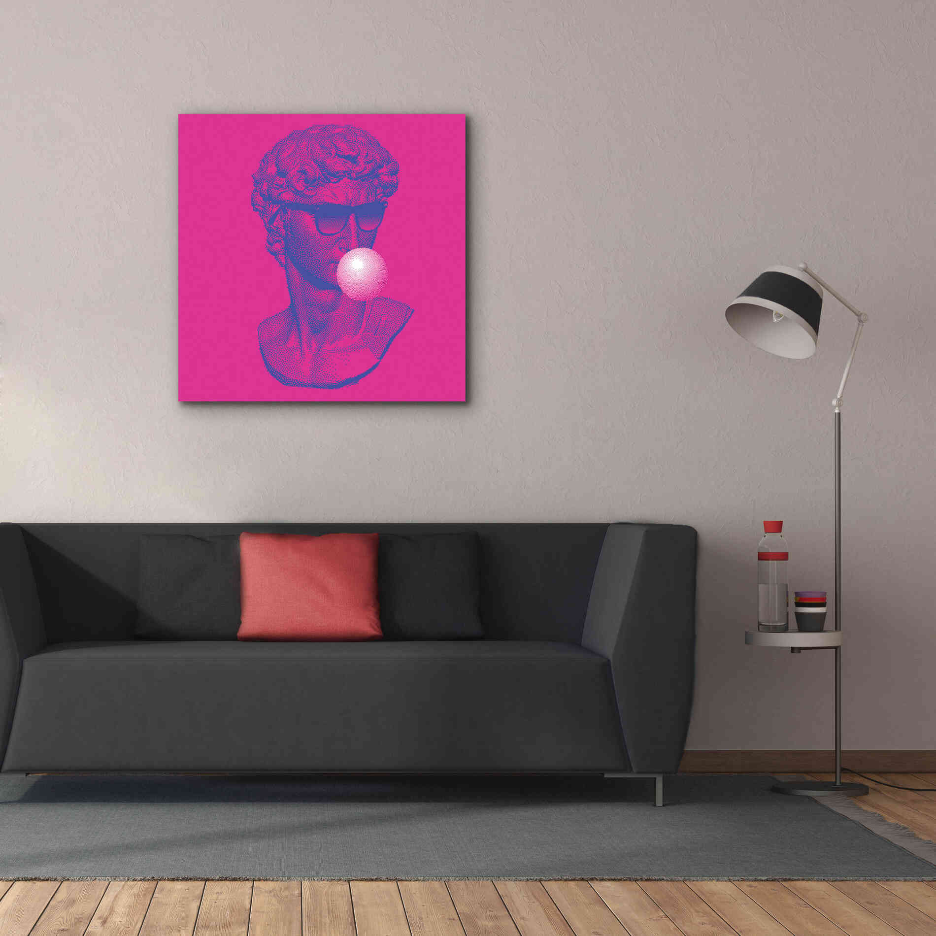 'Michelangelos Pixel David' by Epic Portfolio, Canvas Wall Art,37x37
