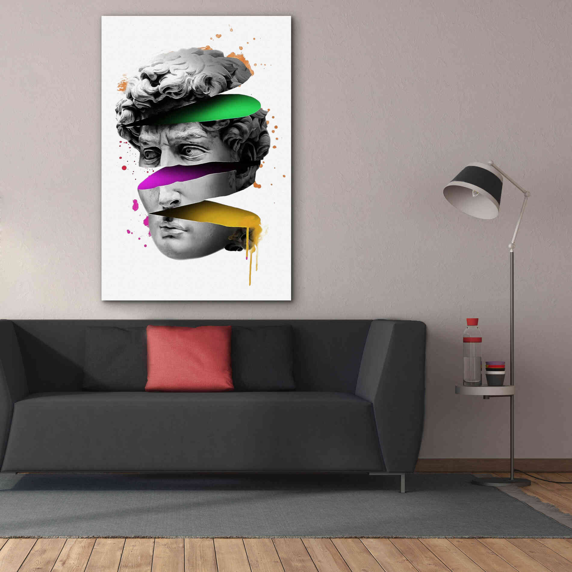 'Michelangelo David Sliced' by Epic Portfolio, Canvas Wall Art,40x60