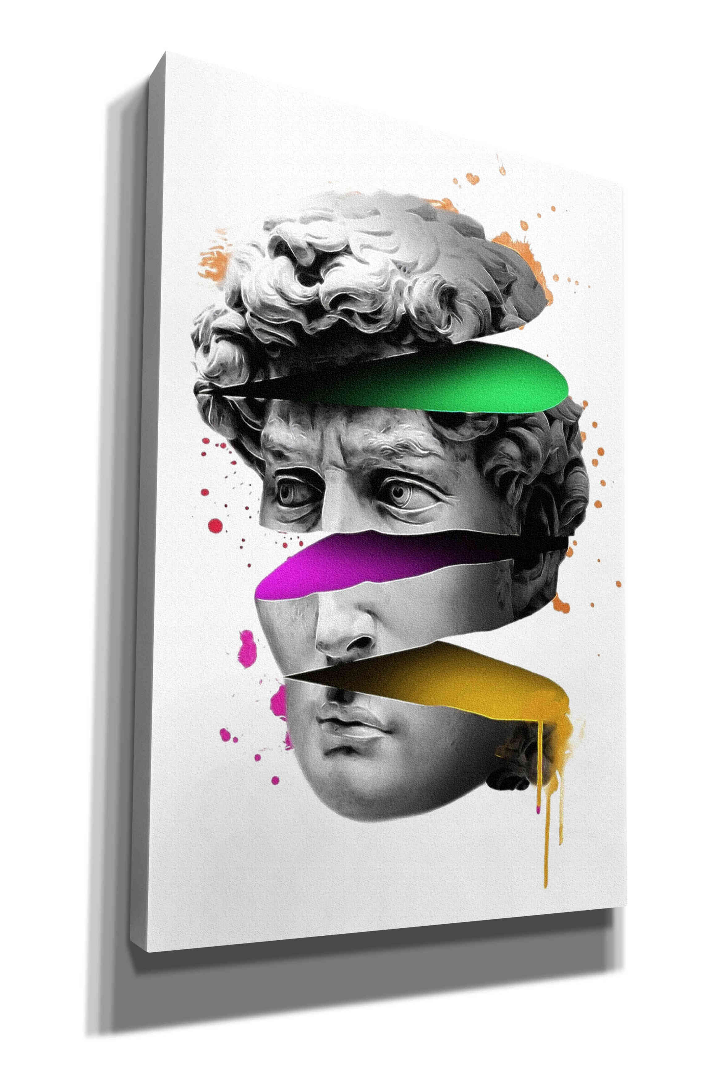 'Michelangelo David Sliced' by Epic Portfolio, Canvas Wall Art