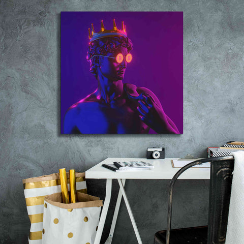 Image of 'Michelangelo Bitcoin David' by Epic Portfolio, Canvas Wall Art,26x26