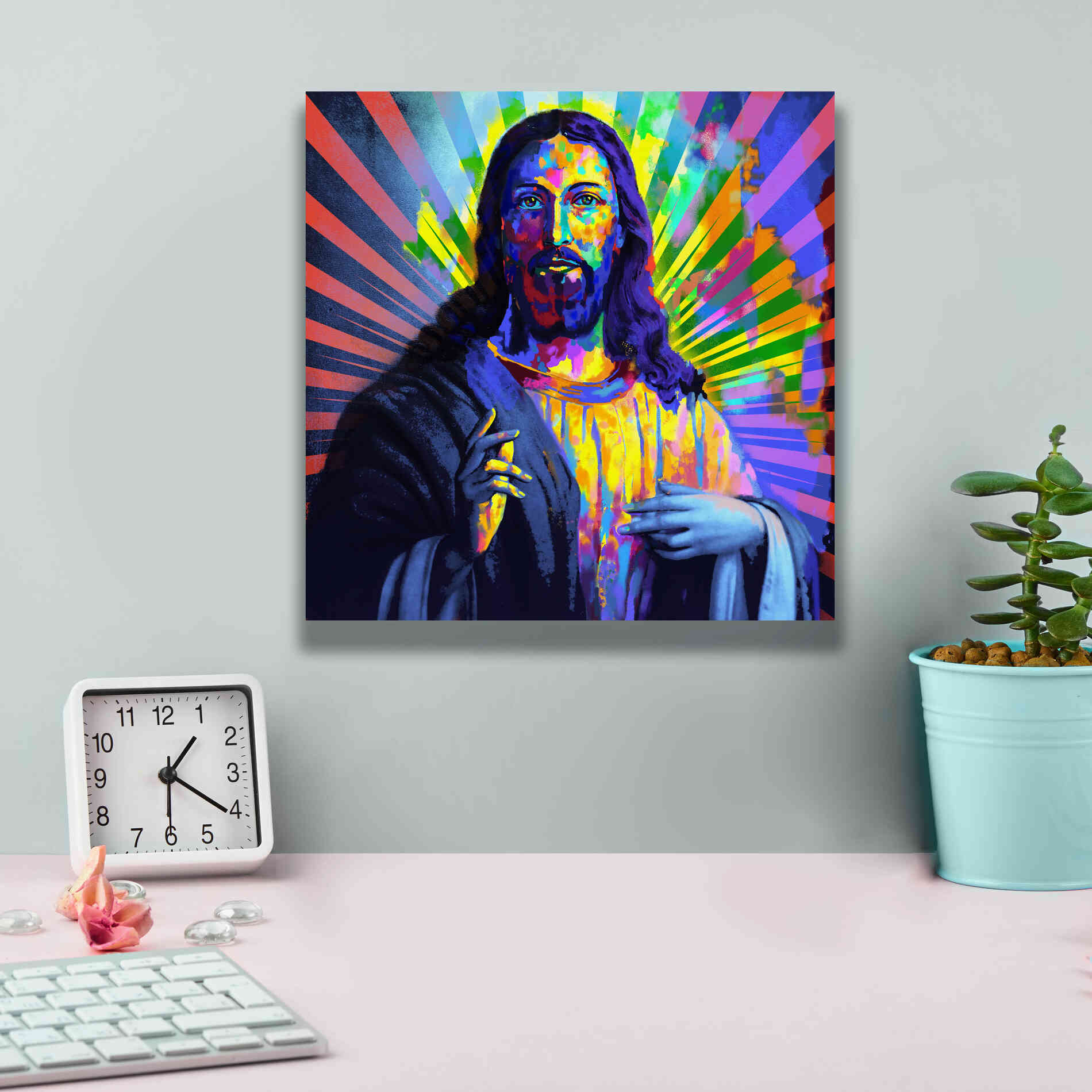 'Colorful Christ I' by Epic Art Portfolio, Canvas Wall Art,12x12