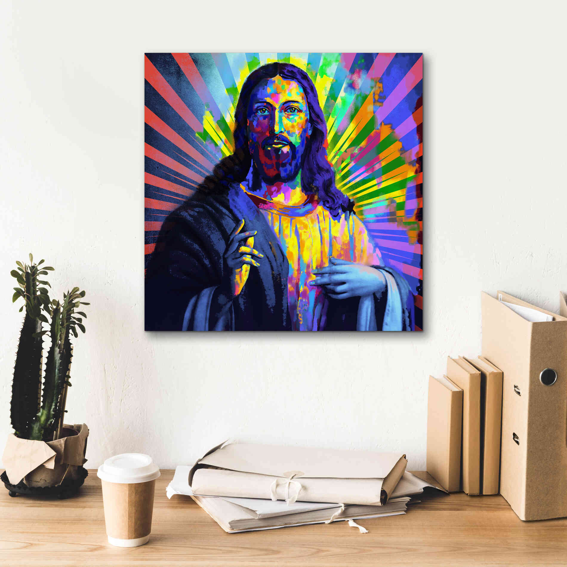 'Colorful Christ I' by Epic Art Portfolio, Canvas Wall Art,18x18