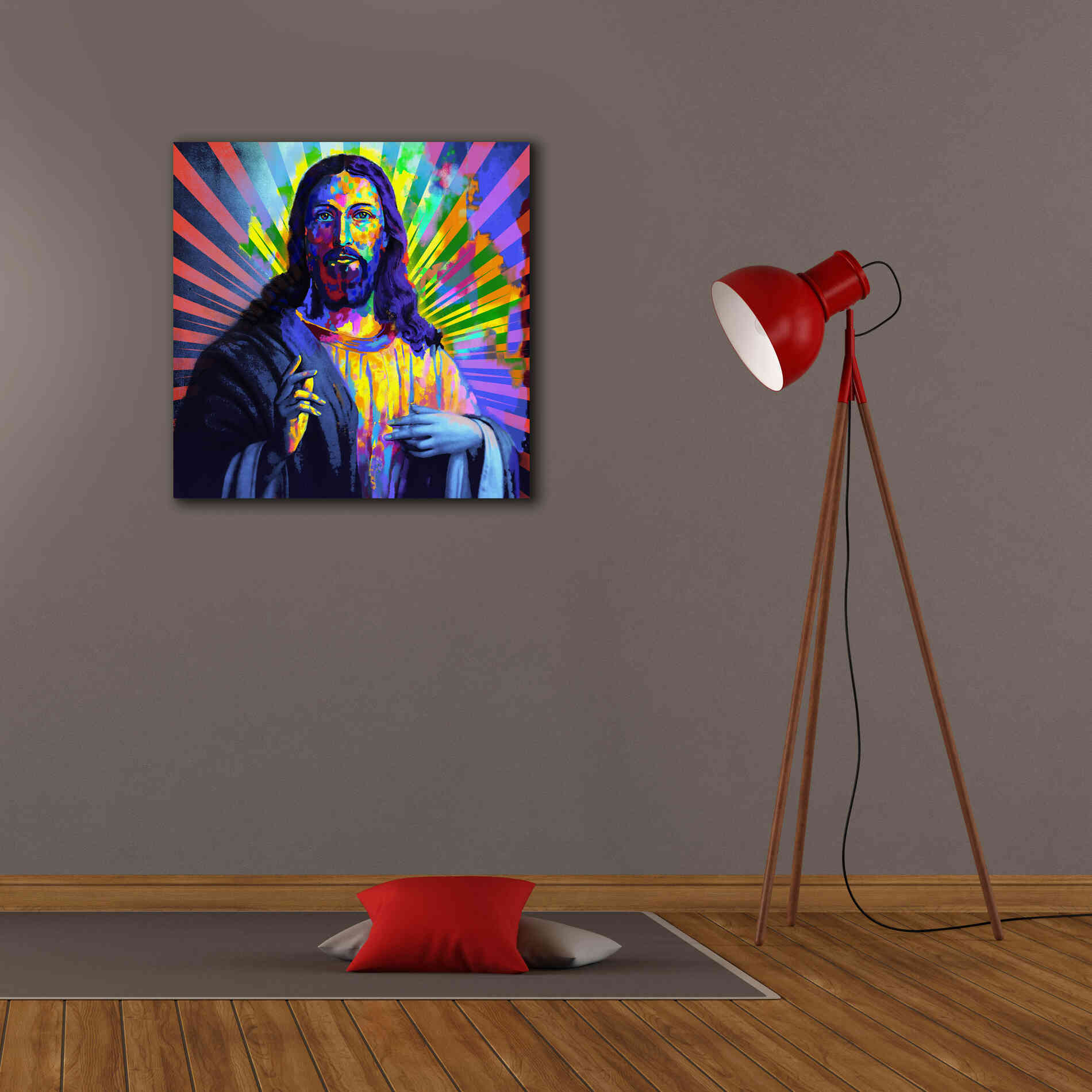 'Colorful Christ I' by Epic Art Portfolio, Canvas Wall Art,26x26