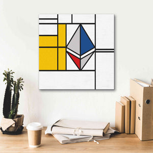 'Mondrian 3937 Ethereum Crypto Art-01' by Epic Portfolio, Giclee Canvas Wall Art,18x18