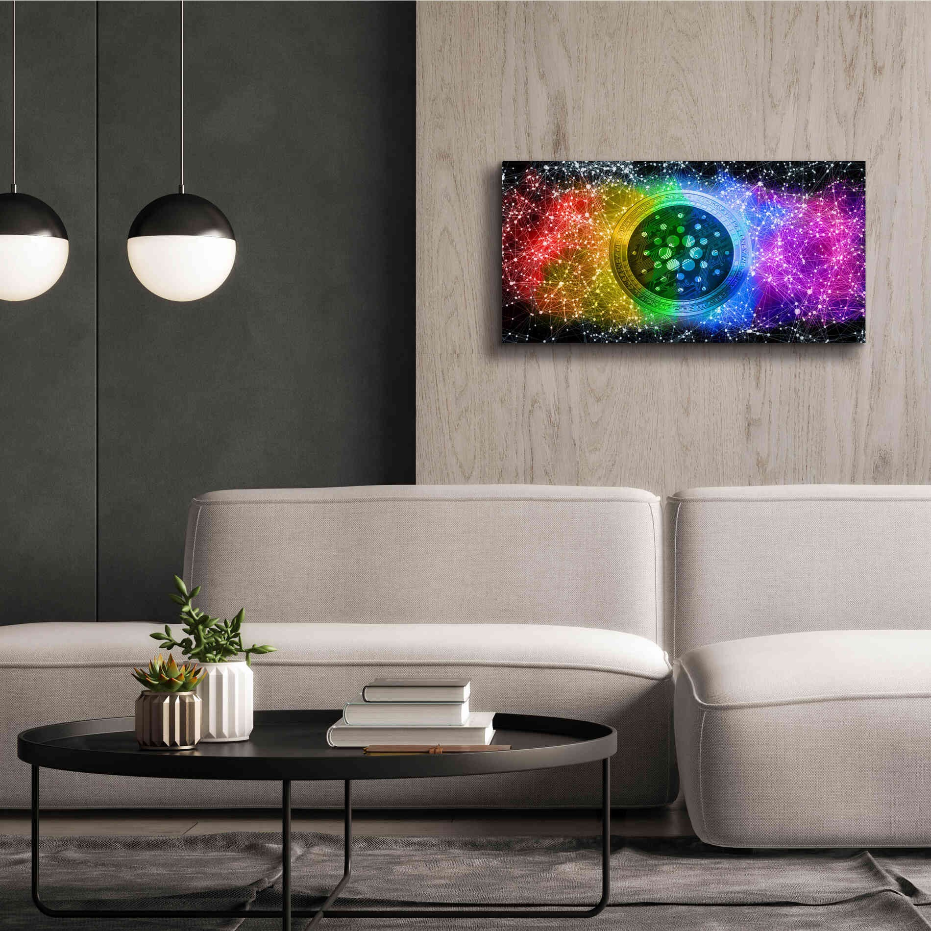 'Ada Cardano Crypto Constalation' by Epic Portfolio, Giclee Canvas Wall Art,40x20