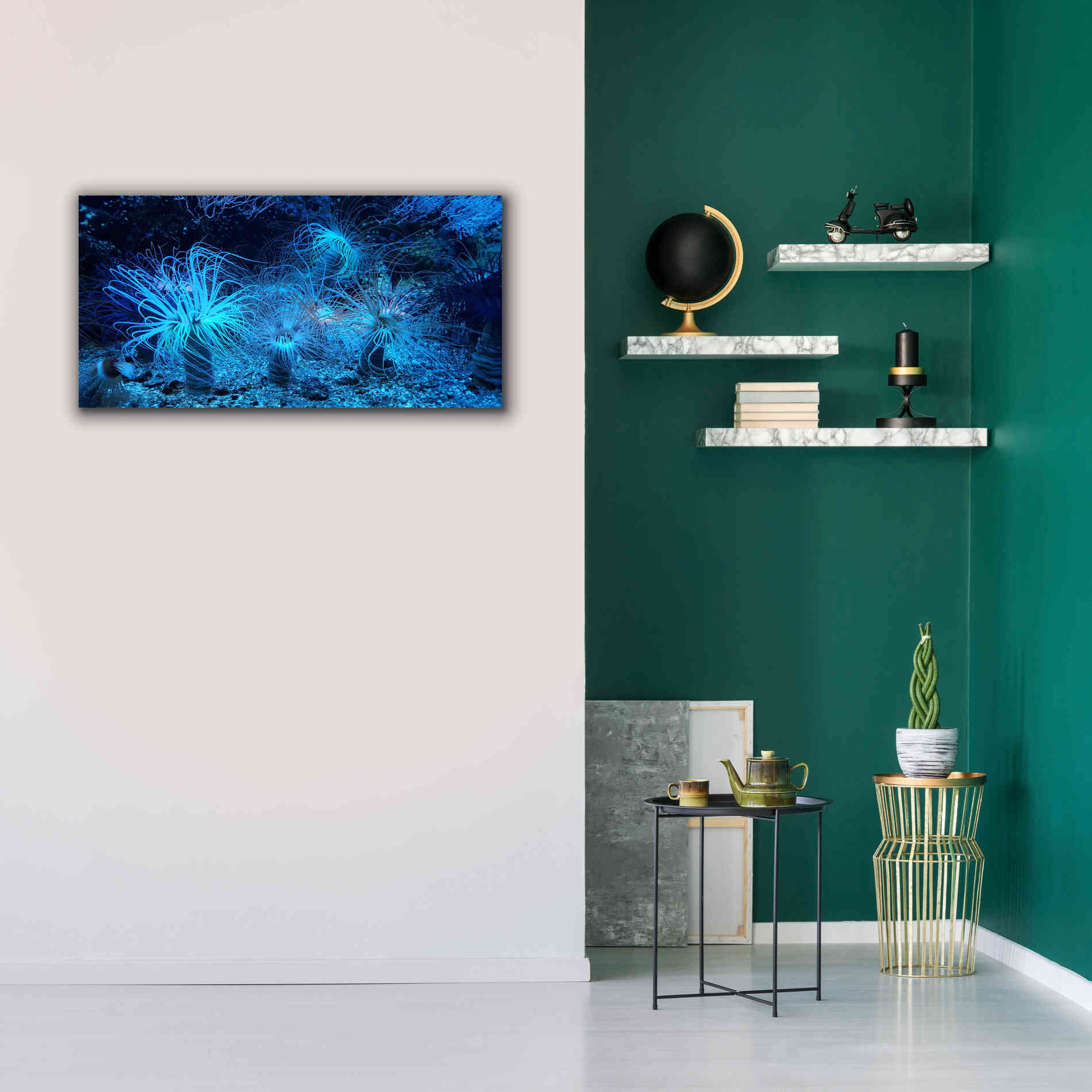 'Anemone Jungle' by Epic Portfolio, Giclee Canvas Wall Art,40x20
