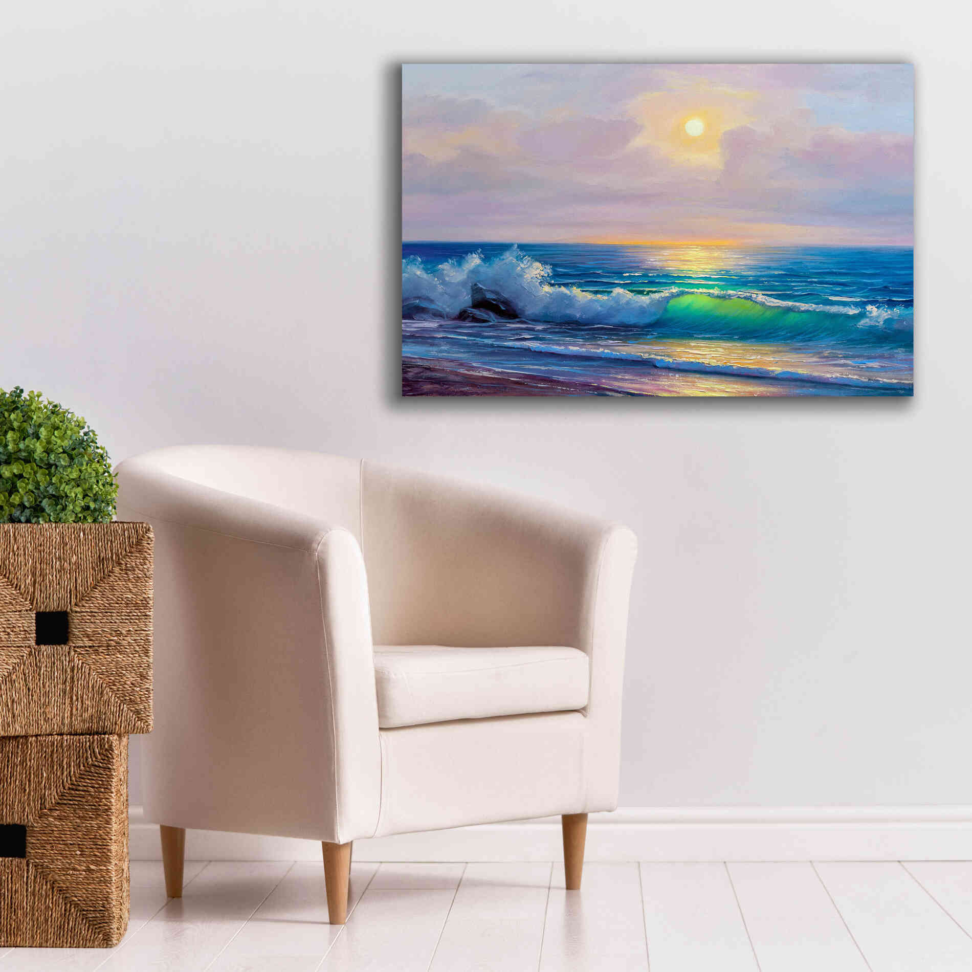 'Bali Sunset' by Epic Portfolio, Giclee Canvas Wall Art,40x26