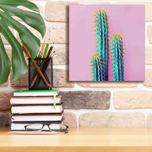 'Bubble Gum Cactus' by Epic Portfolio, Giclee Canvas Wall Art,12x12