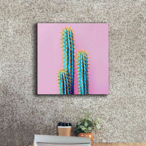 Image of 'Bubble Gum Cactus' by Epic Portfolio, Giclee Canvas Wall Art,18x18