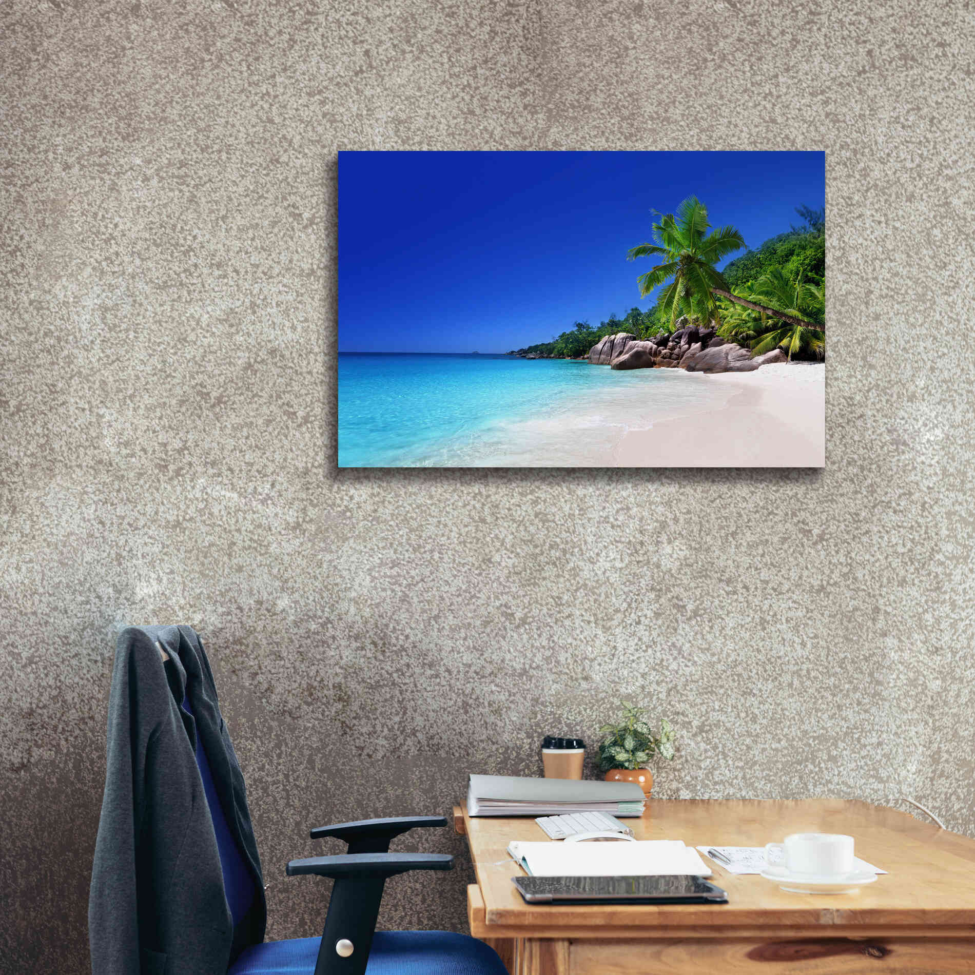 'Caribbean Paradise ' by Epic Portfolio, Giclee Canvas Wall Art,40x26