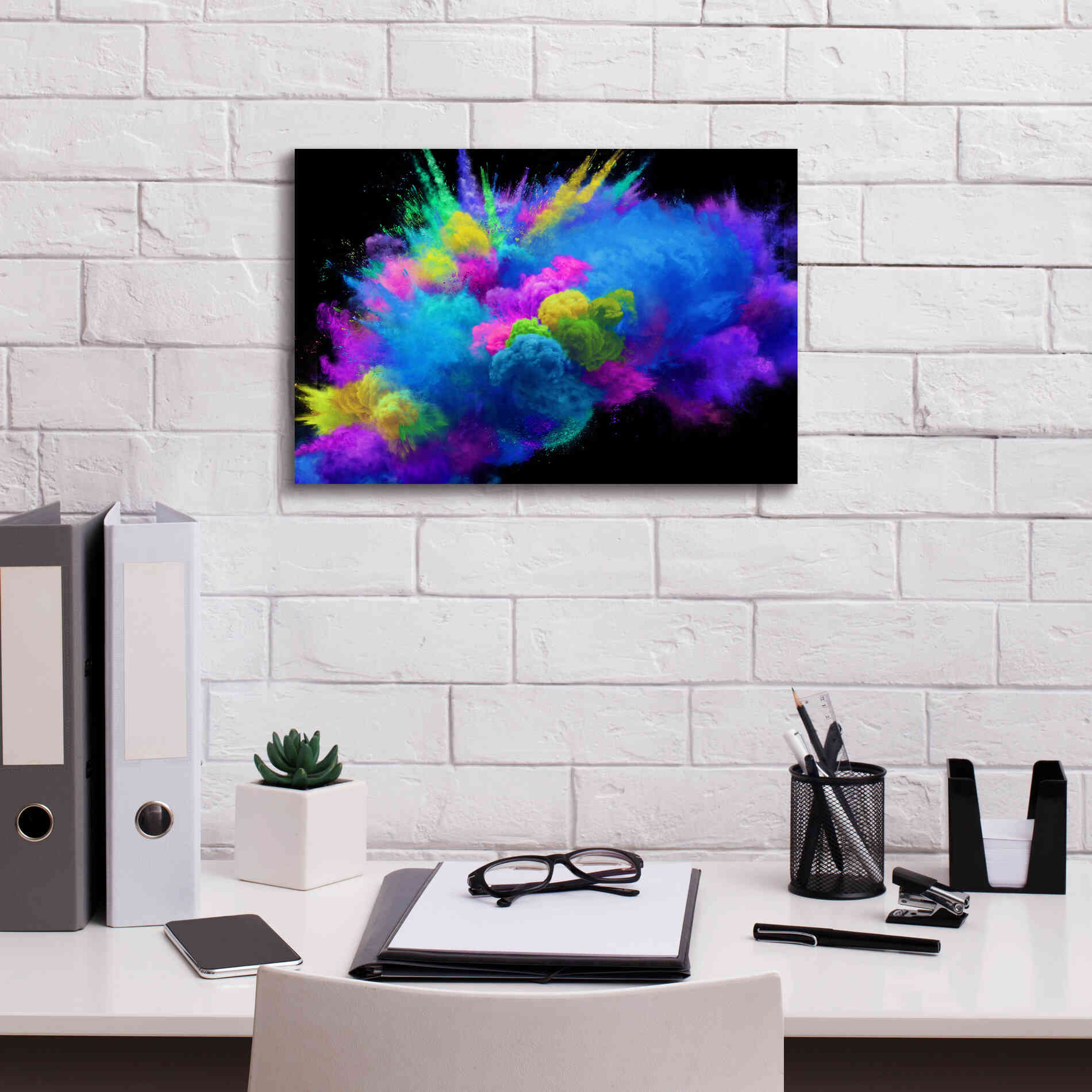 'Colorful Avalanche' by Epic Portfolio, Giclee Canvas Wall Art,18x12