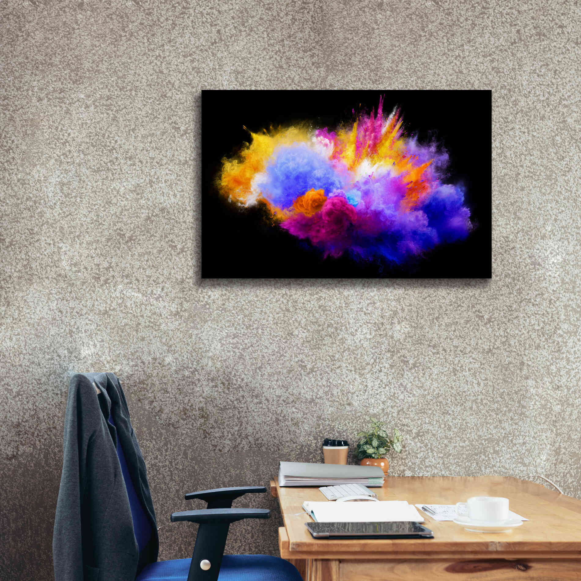 'Colorful Eruption ' by Epic Portfolio, Giclee Canvas Wall Art,40x26