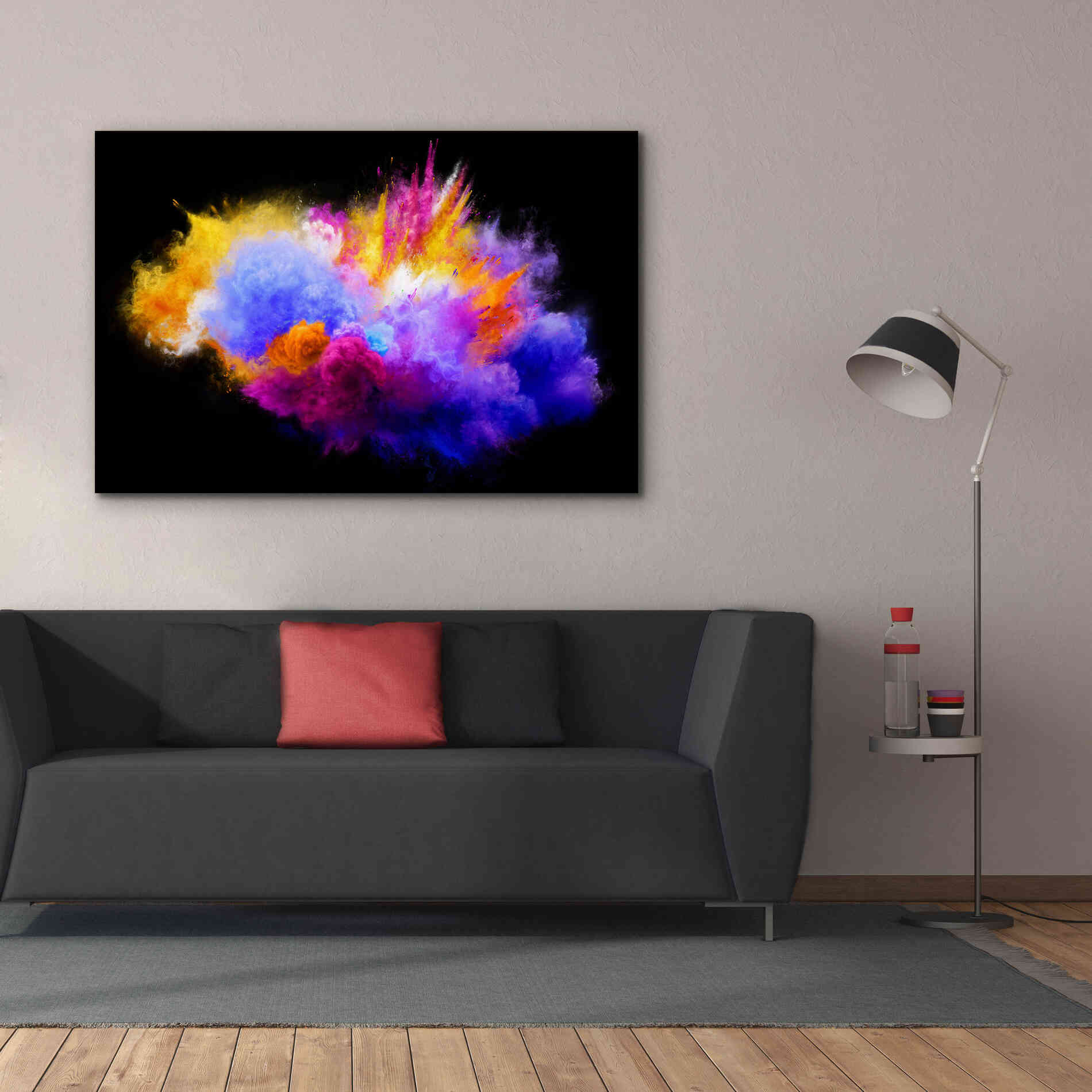'Colorful Eruption ' by Epic Portfolio, Giclee Canvas Wall Art,60x40