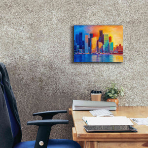 'Colorful Skyline' by Epic Portfolio, Giclee Canvas Wall Art,16x12