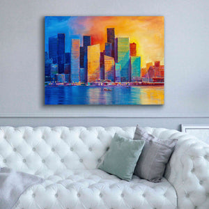 'Colorful Skyline' by Epic Portfolio, Giclee Canvas Wall Art,54x40