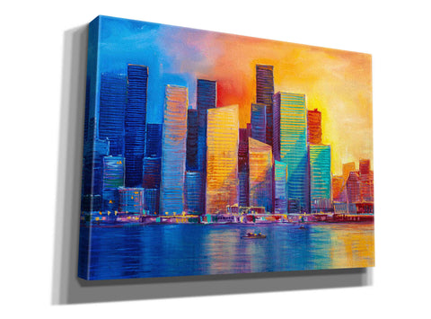 Image of 'Colorful Skyline' by Epic Portfolio, Giclee Canvas Wall Art