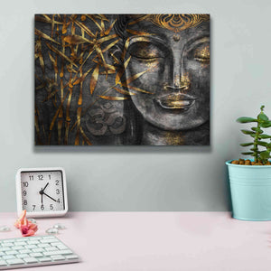 'Golden Budha' by Epic Portfolio, Giclee Canvas Wall Art,16x12