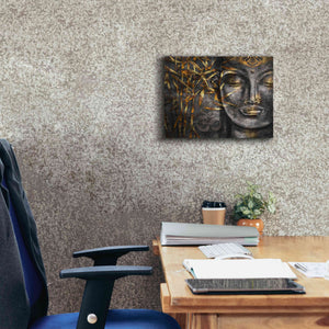 'Golden Budha' by Epic Portfolio, Giclee Canvas Wall Art,16x12