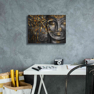 'Golden Budha' by Epic Portfolio, Giclee Canvas Wall Art,16x12