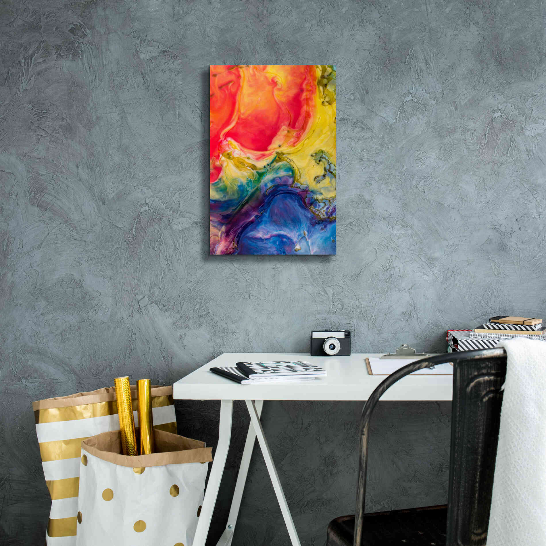 'Ice Cream Flow' by Epic Portfolio, Giclee Canvas Wall Art,12x18