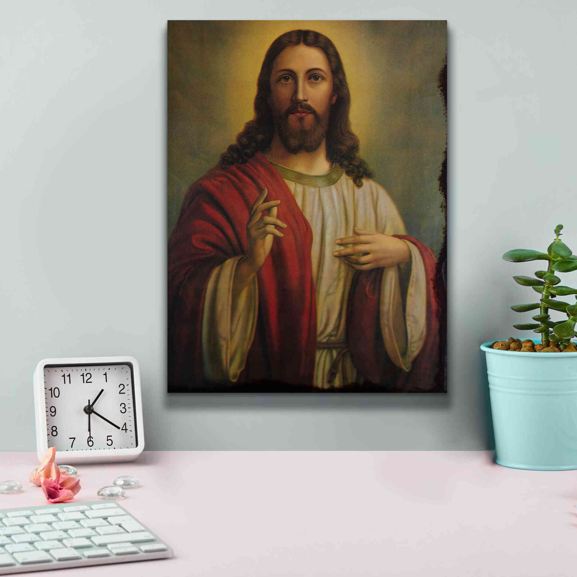 'Jesus' by Epic Portfolio, Giclee Canvas Wall Art,12x16