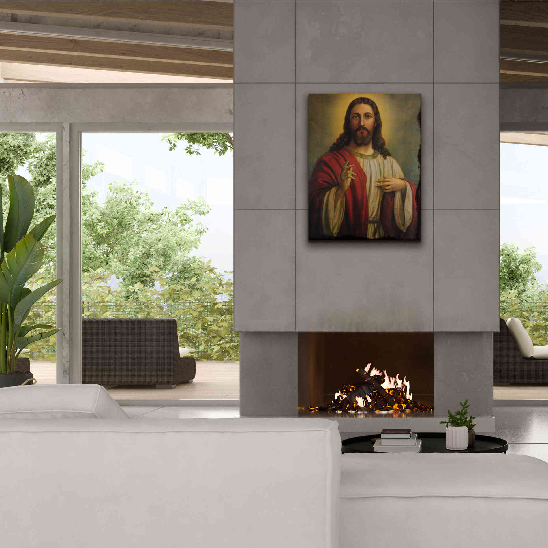 'Jesus' by Epic Portfolio, Giclee Canvas Wall Art,26x34