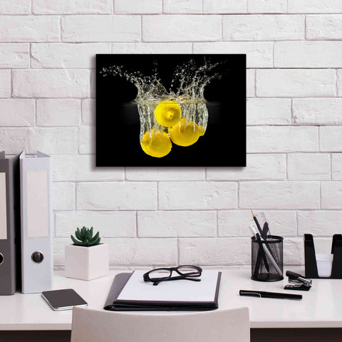 Image of 'Lemon Splash' by Epic Portfolio, Giclee Canvas Wall Art,16x12