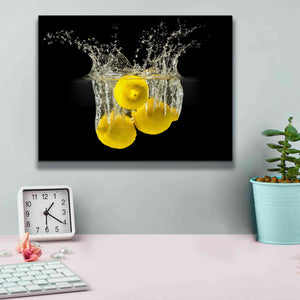 'Lemon Splash' by Epic Portfolio, Giclee Canvas Wall Art,16x12