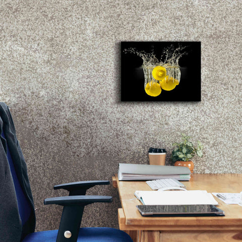 Image of 'Lemon Splash' by Epic Portfolio, Giclee Canvas Wall Art,16x12
