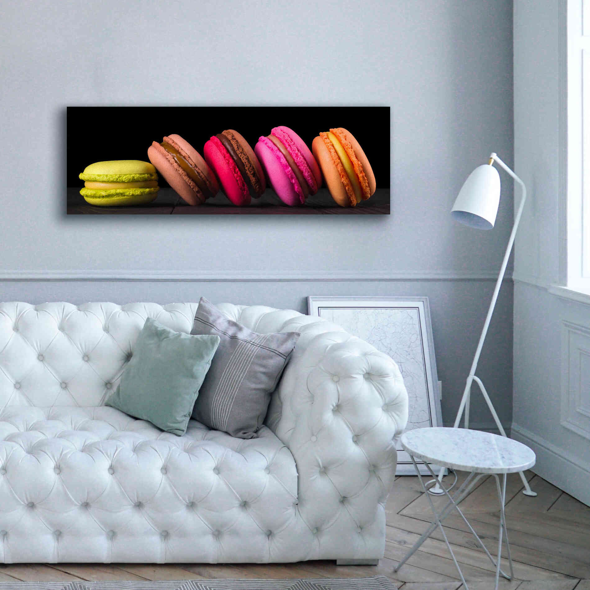 'Mama's Kitchen - Macroon' by Epic Portfolio, Giclee Canvas Wall Art,60x20