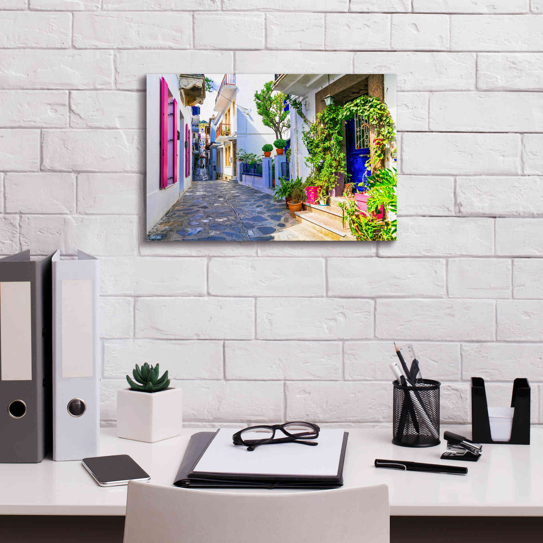 'Moroccan Alley ' by Epic Portfolio, Giclee Canvas Wall Art,18x12
