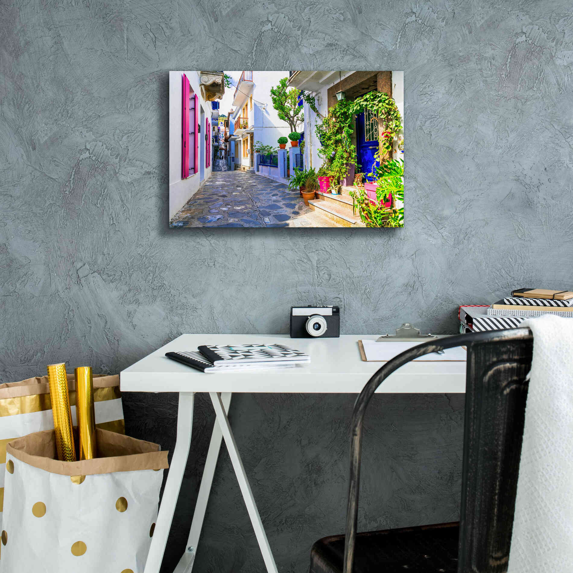 'Moroccan Alley ' by Epic Portfolio, Giclee Canvas Wall Art,18x12